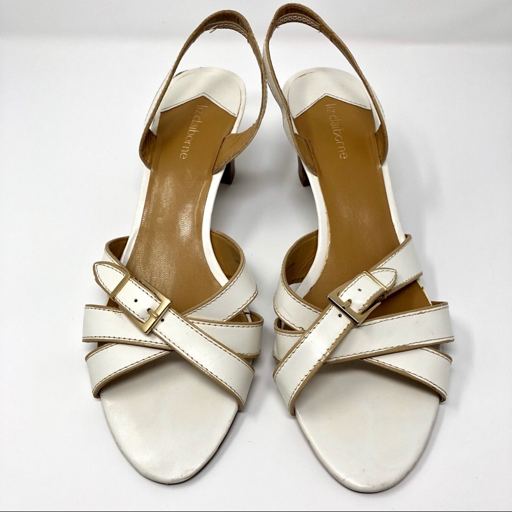 LIZ CLAIBORNE white Sandals